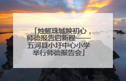 烛耀珠城映初心，师德报告启新程——五河县小圩中心小学举行师德报告会